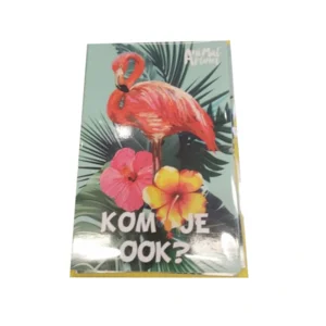 Uitnodigingskaarten - Flamingo - 6st.