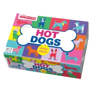 Oddsocks Hotdogs Honden Dames Mismatched 37-42