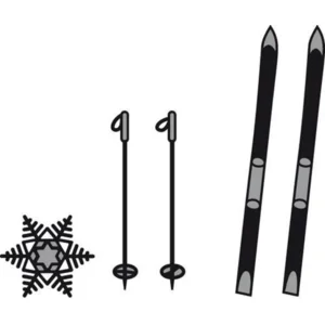 Marianne Design Craftables Skis and snowflakes