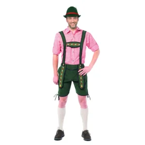 Oktoberfest - Lederhose - Johann - Groen - Kort - XL