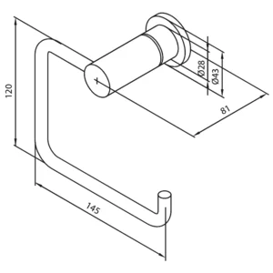 Damixa, Toiletrolhouder Mat Messing