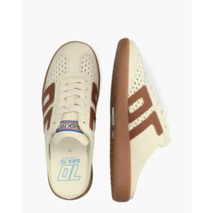 Back 70 Easter Crème/Bruin Damesslippers