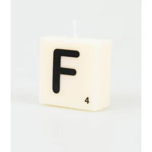 Cijfer- / letterkaarsje - Scrabble - F