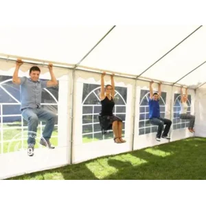 Partytent - Feesttent - Paviljoentent - 4x6m - PVC / wit / 100% waterdicht & UV-bestendig / Inclusief zijwanden