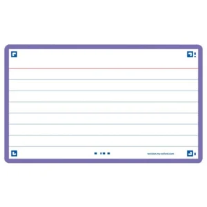 Flashcard Oxford 2.0 75x125mm 80vel 250gr lijn Paars