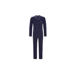 Ringella heren pyjama met v-hals donkerblauw