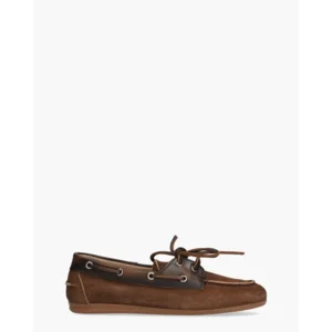 Posa Boat Loafer Brushed Bruin Dames Veterschoenen
