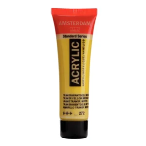 Acrylverf - 272 - Transparant geel middel - Amsterdam - 20ml