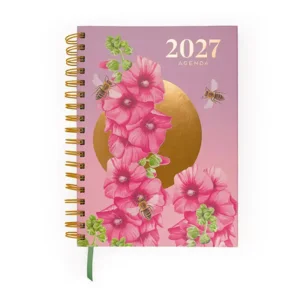 Agenda - Stokrozen & bijen - Lila - Wildlife - 2027 - 04-AGE.WF.2708-1
