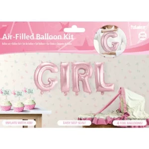 Folieballonnen - GIRL - 4dlg. - Niet voor helium