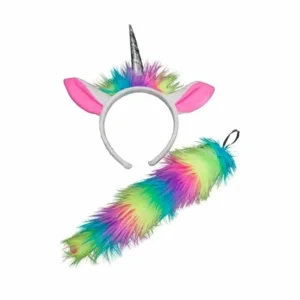 Unicorn Oren en staart - Rainbow Unicorn Animal Accessories