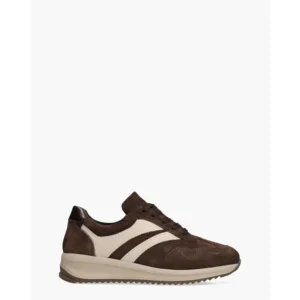 Cypres Adi Bruin/Wit Damessneakers