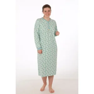 Perlina Dames nachthemd: Janne C, Gemoltoneerd, 115cm ( LINA.90 )
