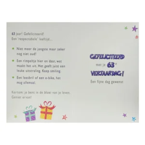 Kaart - That funny age - 63 Jaar - AT1041-E