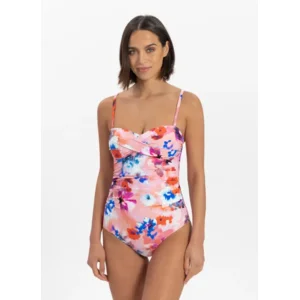 Cyell Femme Floral strapless badpak in een lichtroze bloemenprint