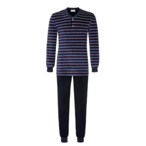 Ringella Heren Pyjama: Velours, Pat & knopen ( RIN.404 )