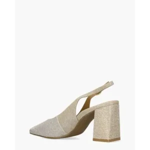 Di Lauro Wiby Goud Dames Slingbackpumps