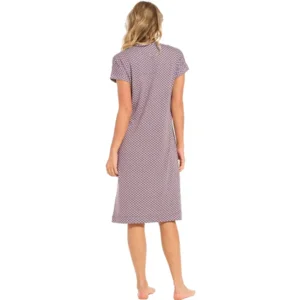 Pastunette Deluxe Nachthemd Dames: Korte mouw, 105cm ( tot maat 54 ) ( PAS.37 )