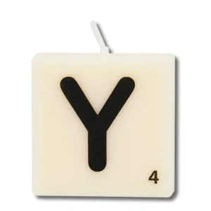 Cijfer- / letterkaarsje - Scrabble - Y