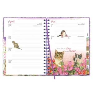 Bureau agenda - 2026 - Harde kaft - Franciens katten - Laura - 17,6x23,8cm