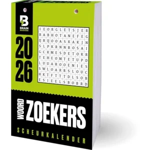 Scheurkalender - 2026 - Brainboosters - Woordzoekers