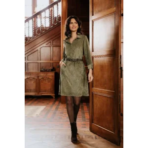 Signe Nature Kleed: Kaki, Ribfluweel ( Signe.1347 )