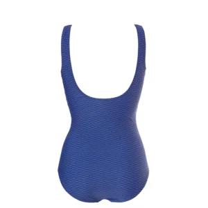 Tweka Badpak dames Swimsuit Shape soft cup Ocean Weaves mid blue blauw