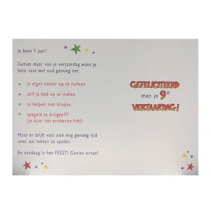 Kaart - That funny age - 9 Jaar - AT1009