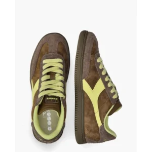 Diadora Sport Trainer Hairy Bruin/Geel Damessneakers