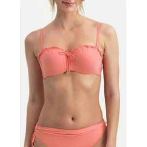 Cyell Warm Wishes strapless bikini in koraalroze