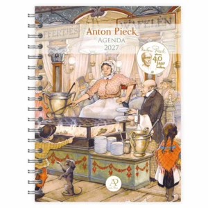 Bureau agenda - 2027 - Anton Pieck - Poffertjes en wafelen - Met spiraal - 17,6x23,8cm