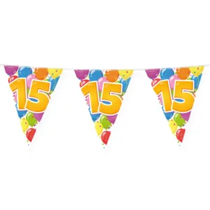 Vlaggenlijn - 15 jaar - Feest - 10m