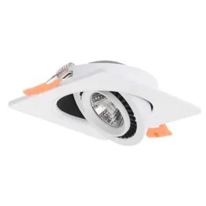 Inbouwspot zaagmaat 110mm dimbaar vierkant kantelbaar 15W LED Wit Warm Wit