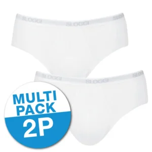 BASIC MIDI slip 2pack Sloggi wit: 2 pakken van 2 stuks