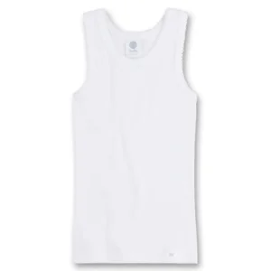 Sanetta meisjes singlet: Wit ( SAN.11 )