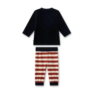 Sanetta Pyjama Jongens: Velours, helikopter, Donker blauw ( SAN.130 )