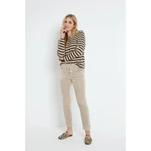Para Mi Broek: Bowie, vintage Corduroy, Beige Marble ( PARA.288 )