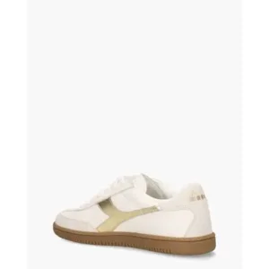 Diadora Heritage Trainer Dore Wit/Goud Damessneakers