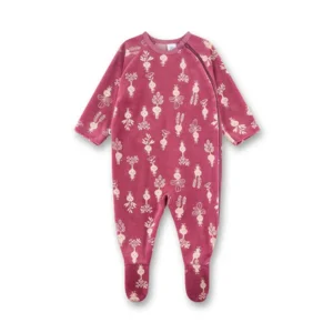 Sanetta Romper pyjama Meisjes: Bordeaux, velours, Rode bietjes ( SAN.169 )