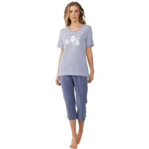 Pastunette – Flowers - Pyjama – 121251-101-1 – Light Grey