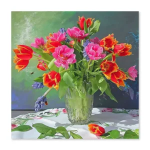Kaart - Tulpen in kristallen vaas - Galleria - VB0.3054