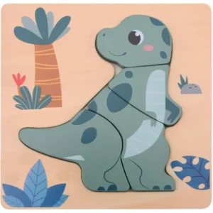 Jouéco - 3-delige Dino houten legpuzzel