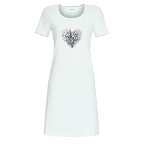 Ringella – Heart Print – Nachtkleed – 2211010 – Helle Lagune