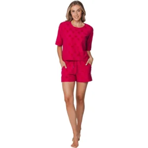 Pastunette Pyjama Dames: Dark Pink, Zomer badstof / geweven, ( PAS.150 )