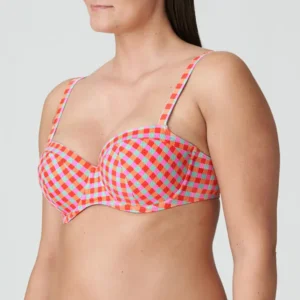 Prima Donna Swim Marival voorgevormde bikini in ruitjesprint
