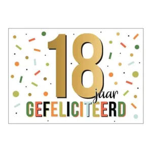 Kaart - Goud waard - 18 jaar - GWA09