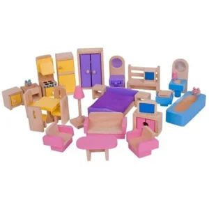 Poppenhuis accessoires - Meubelset - 26dlg.