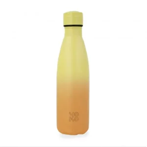 Yoko Design Drinkfles Isolerend Geel Peach 500 ml