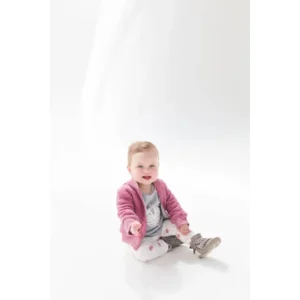 stoer baby jackje / sweatvest Jacky capitone pink