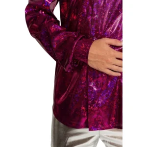 Shirt - Disco - Fuchsia - Glanzend - XL